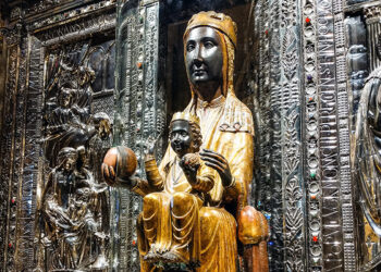 Black Madonna in Montserrat Abby. Catalonia. Spain