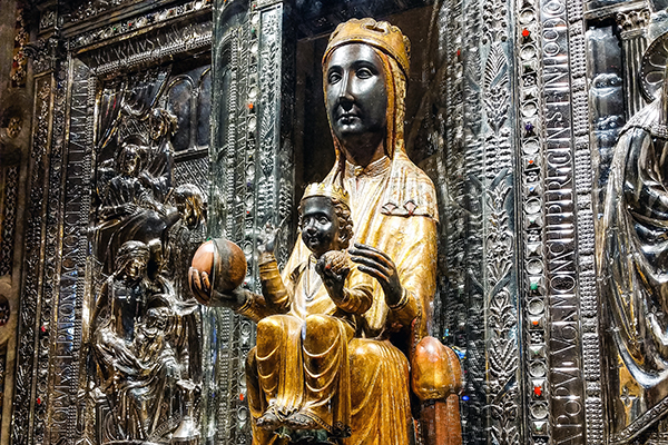 Black Madonna in Montserrat Abby. Catalonia. Spain
