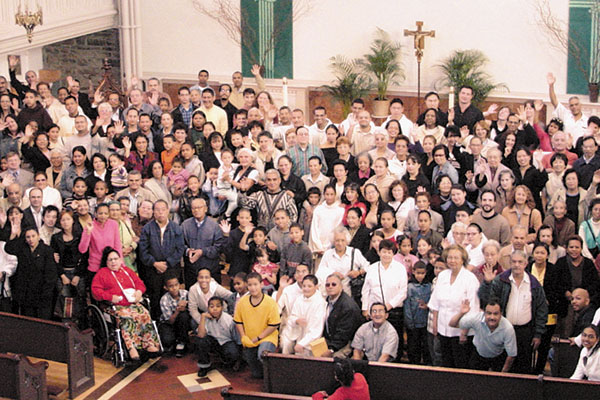 With a long history of multiculturalism, Saint Teresa Church in Manhattan held numerous opportunities for multifaceted ministry during Bishop Sullivan’s time there. (Courtesy photo)