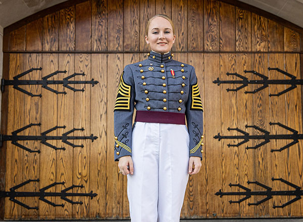 Veronica Lucian, a West Point cadet, has been named a U.S. Rhodes Scholar. A product of Catholic education, she will be attending the University of Oxford, England, in the fall. (Photo courtesy of West Point)