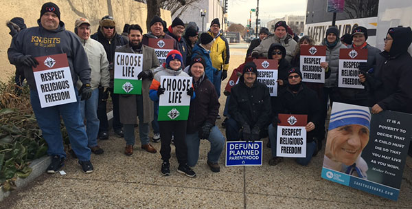 Courtesy photo

Faithful from the Diocese of Camden take part in the March for Life in Washington. Jan. 21, 2022.