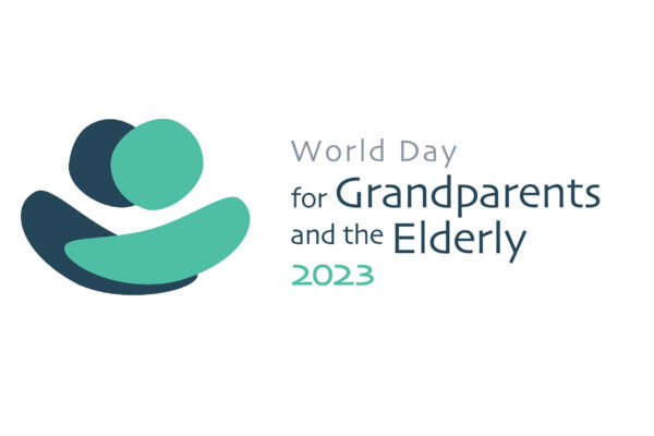 This is the logo for the World Day for Grandparents and the Elderly, which will be celebrated July 23, 2023. Pope Francis has chosen "His mercy is from age to age" as the theme for this year's celebration. (CNS photo/courtesy Dicastery for Laity, the Family and Life)