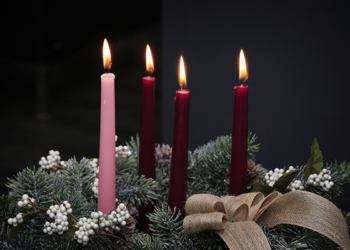 Advent candles and a wreath help bring focus to the time before the coming of our Lord. Each candle represents a week of Advent. (OSV News photo/Nancy Wiechec)