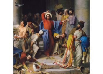 Public domain photo
“Jesus Cleansing the Temple,” by 19th century Danish artist Carl Heinrich Bloch.