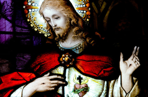 The Sacred Heart of Jesus is depicted in this stained-glass window. In his most recent column, Bishop Sullivan writes, “The image of the Sacred Heart of Jesus is a very ‘fleshy’ image because it is a human heart, and at the same time, a ‘celestial’ image because that human heart beats in the Son of God.”
Getty Images