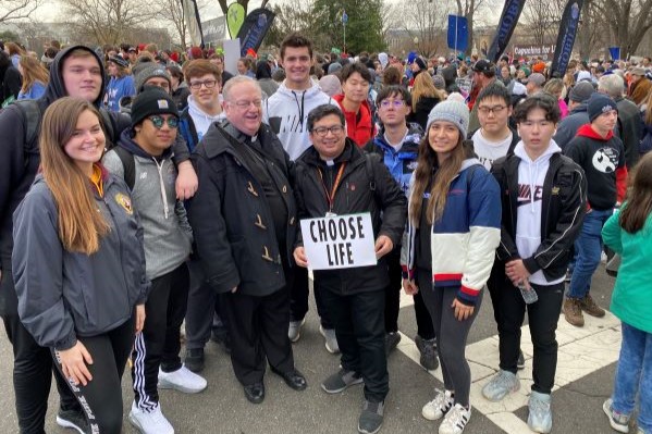 Bishop Dennis Sullivan at the March for Life in Washington, D.C. in 2020. (Photo -Mike Walsh)