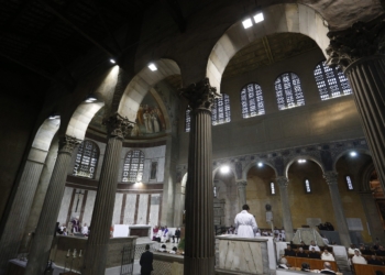 Pope Francis celebrates Ash Wednesday Mass at the Basilica of Santa Sabina in Rome Feb. 14. (CNS photo/Paul Haring) See POPE-ASH-WEDNESDAY Feb. 14, 2018.