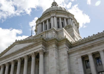 The Washington Capitol is pictured in Olympia April 11, 2020. Washington state's bishops filed a lawsuit May 29, 2025, over a new law that requires clergy to report child abuse or neglect but provides no exceptions for clergy-penitent privilege. (OSV News photo/Jason Redmond, Reuters)