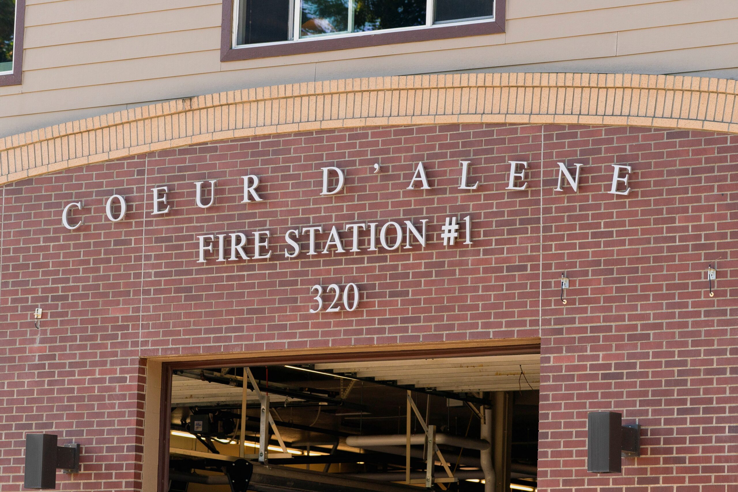 The exterior of a fire station is seen a day after two firefighters were shot dead while responding to a fire and the body of a man was later found with a gun nearby in the Canfield Mountain area outside Coeur d’Alene, Idaho, U.S. June 30, 2025. (OSV News photo/David Ryder, Reuters)