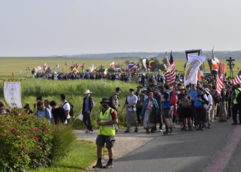 A record number of 18,000 Catholics participate in the 42nd annual traditional Catholic Pentecost pilgrimage from Paris to Chartres, organized May 18-20, 2024, under the theme "I want to see God." Some 1,500 foreigners participate this year, including a group of Catholics from the U.S., U.K. and Germany. (OSV News photo/courtesy Notre-Dame de Chrétienté)