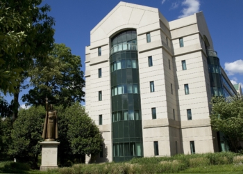 The U.S. Conference of Catholic Bishops building is seen in Washington May 8, 2017. The USCCB offered both praise and criticism of federal actions affecting human life, such involving gender transition, abortion funding, and pregnant migrants, in a pair of statements March 19, 2025. (OSV News photo/Tyler Orsburn)