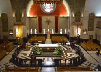 The interior of the National Shrine of St. Frances Xavier Cabrini in Chicago is seen in a July 3, 2025, photo. This used to be the chapel attached to the razed Columbus Hospital built by Mother Cabrini in the early 1990s. The saint died in that hospital on December 22, 1917. (OSV News photo/Simone Orendain)