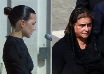 Valeria Vargas Valverde, left, seen on a Sept. 7, 2025 screenshot from Vatican news feed, reads the first universal prayer during canonization Mass of St. Carlo Acutis and St. Pier Giorgio Frassati. Valverde was healed by St. Carlo after a bike accident. She suffered severe head trauma, with what her doctors said was a very low chance of survival. The same day that her mother, Liliana, prayed at then-Blessed Carlo's tomb for her healing, the hospital informed her that her daughter had begun to breath spontaneously and was quickly dismissed from the hospital. Hher healingg was recognized as official canonization miracle for St. Carlo. Antonia Salzano, right, is seen on a Sept. 7 photograph during canonization Mass of her son, Carlo. (OSV News photo/Vatican News, Reuters)