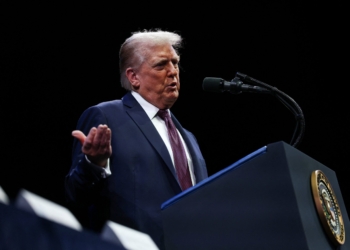 U.S. President Donald Trump delivers remarks to the White House Religious Liberty Commission at the Museum of the Bible, in Washington Sept. 8, 2025. (OSV News photo/Evelyn Hockstein, Reuters)