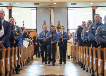 Diocese of Camden Blue Mass honoring local Law Enforcement and First Responders at Our Lady of Hope Parish in Blackwood, Monday Sept. 29, 2025.