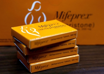 Boxes of mifepristone under the label Mifeprex are seen April 9, 2024, at Alamo Women's Clinic in Carbondale, Ill. Susan B. Anthony Pro-Life America and Sens. Josh Hawley, R-Mo., and Bill Cassidy, R-La., said Oct. 29, 2025, that they would push the Trump administration for more information regarding the Food and Drug Administration's recent approval of a new generic form of mifepristone -- a pill commonly, but not exclusively, used for early abortion. (OSV News photo/Evelyn Hockstein)