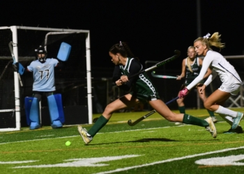 Photos by Joe Warner
Camden Catholic senior Savannah Freeland winds up for a shot in the Non-Public state championship game at Bordentown High School on Nov. 15. 