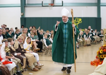 Bishop McHugh Regional School holds mass for its 25th anniversary, Thursday, Nov. 6, 2025.
