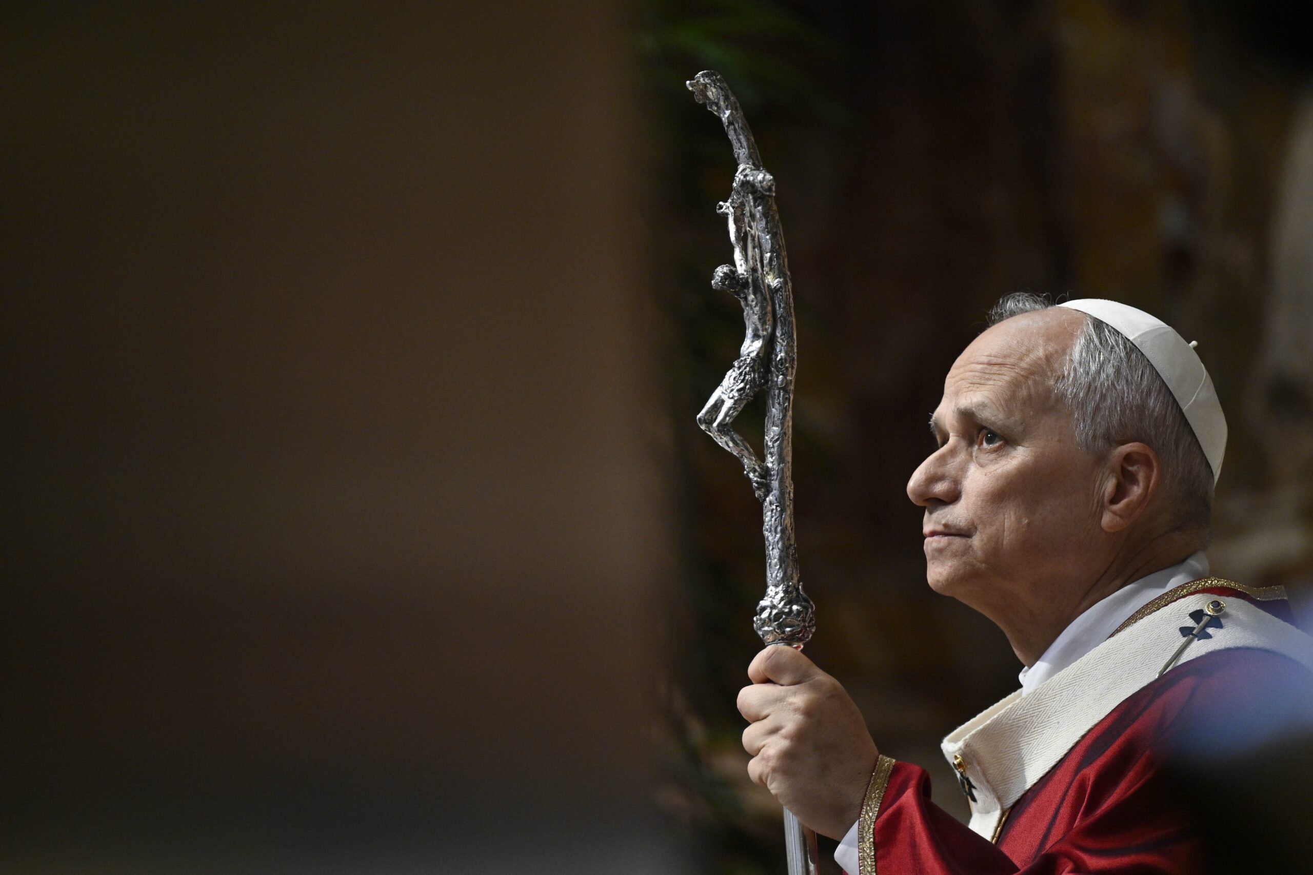 Pope Leo XIV celebrates a memorial Mass in St. Peter’s Basilica Nov. 3, 2025, for Pope Francis and all the cardinals and bishops who have died in the past year. (CNS photo/Vatican Media)