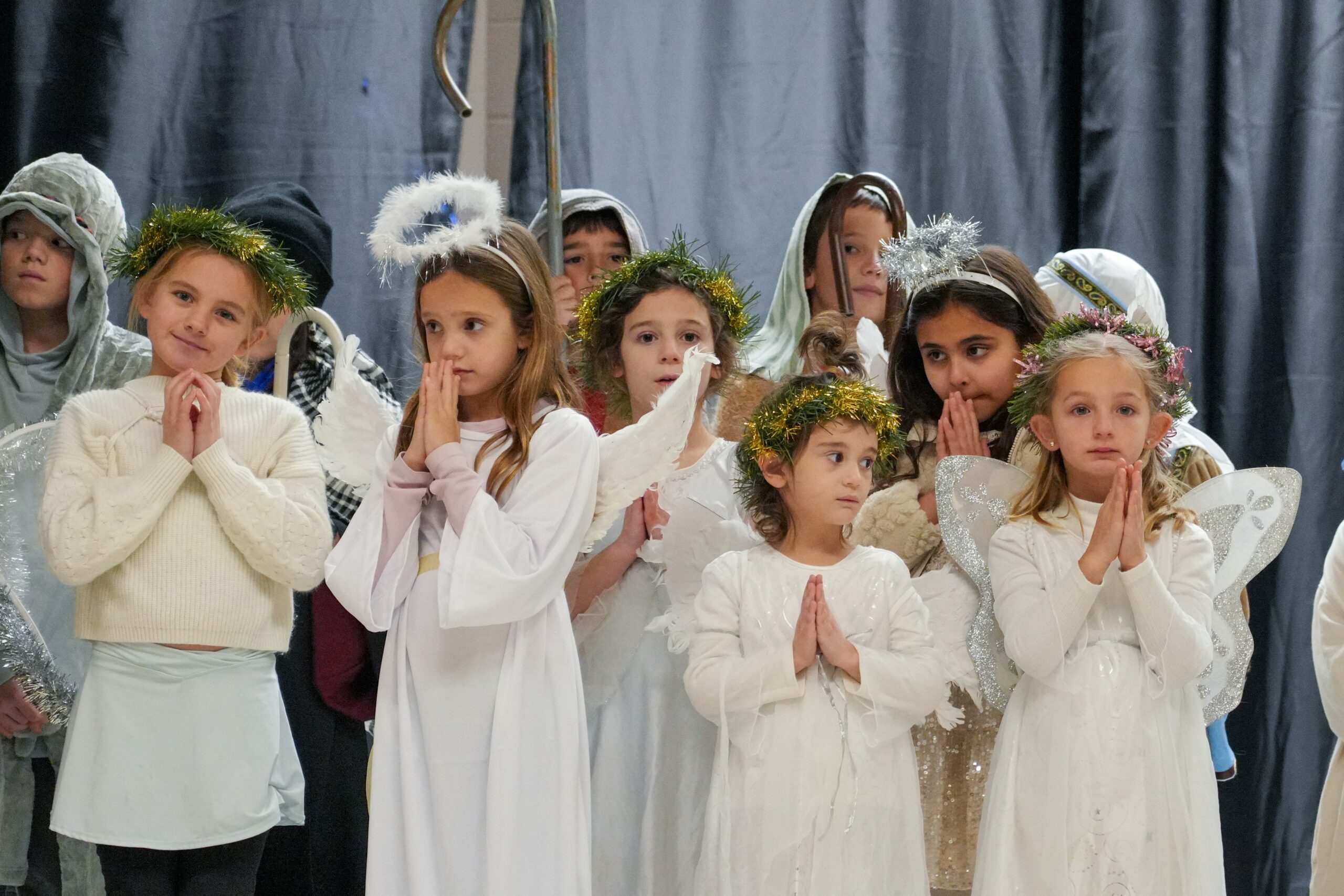 The Living Nativity at St. James Church in Ventnor, Monday, Dec. 15, 2025. The cold weather forced the event inside.