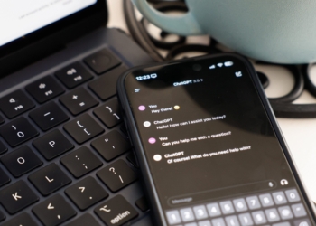 The ChatGPT app is seen on a phone placed atop a keyboard in this photo taken in Rome March 8, 2024. (CNS photo/Lola Gomez)