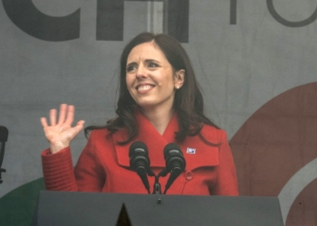 Bradley Lichter, president of the March for Life Education and Defense Fund, waves as she speaks during the 53rd annual March for Life rally in Washington Jan. 23, 2026. (OSV News photo/Leslie E. Kossoff)