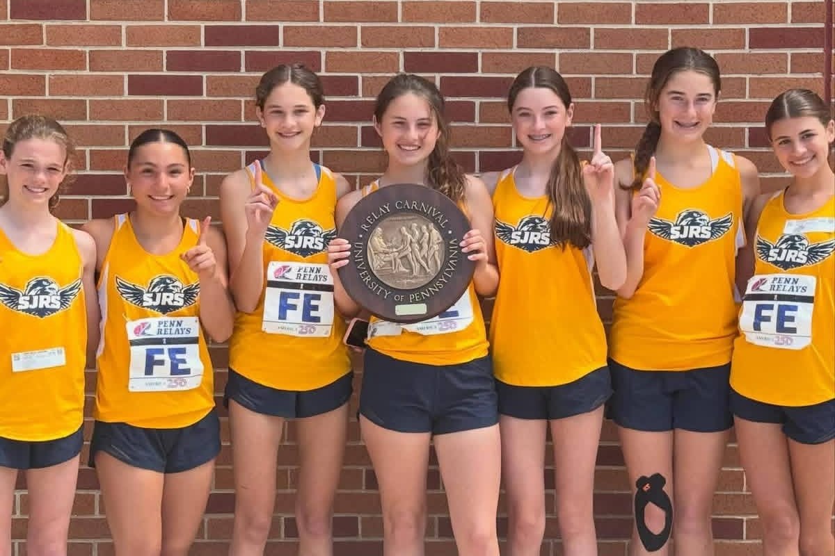 Runners from Saint Joseph Regional School, Somers Point, won the Camden Diocese Girls 4x100.