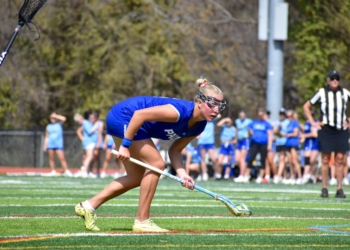 The University of North Carolina commit prepares to take an 8-meter shot during the game.