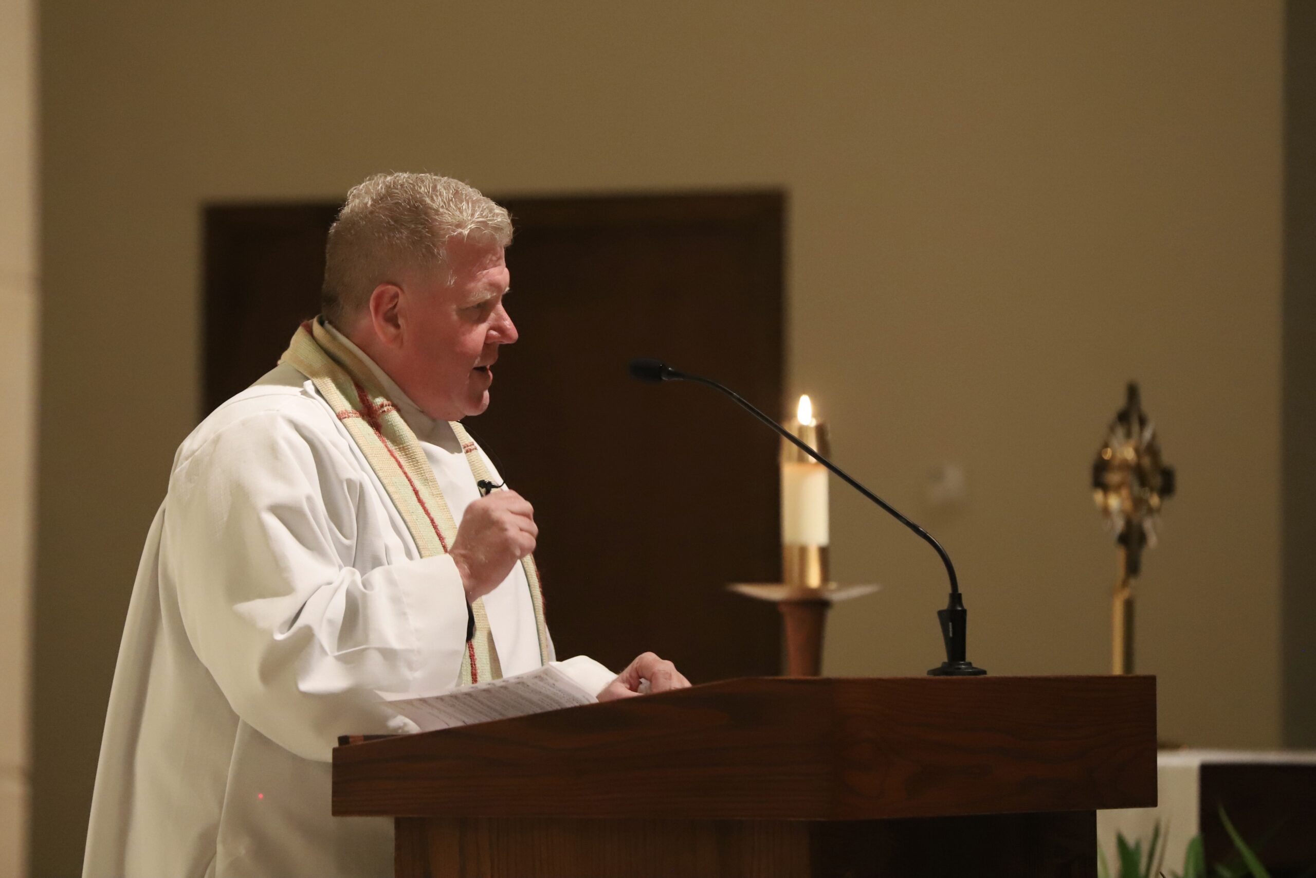 Father Thomas A. Newton, who has been appointed diocesan Episcopal Vicar for Synodality, gives a talk on the Eucharist during the National Eucharistic Revival in 2022.