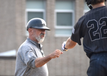 Photo by Mark Zimmaro
Baseball coach Sam Tropiano, seen in this file photo, made history April 21, earning his 800th career win.