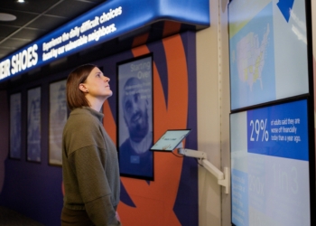 Photo courtesy Catholic Charities USA
A visitor looks at a display at the People of Hope Museum in this undated photo.