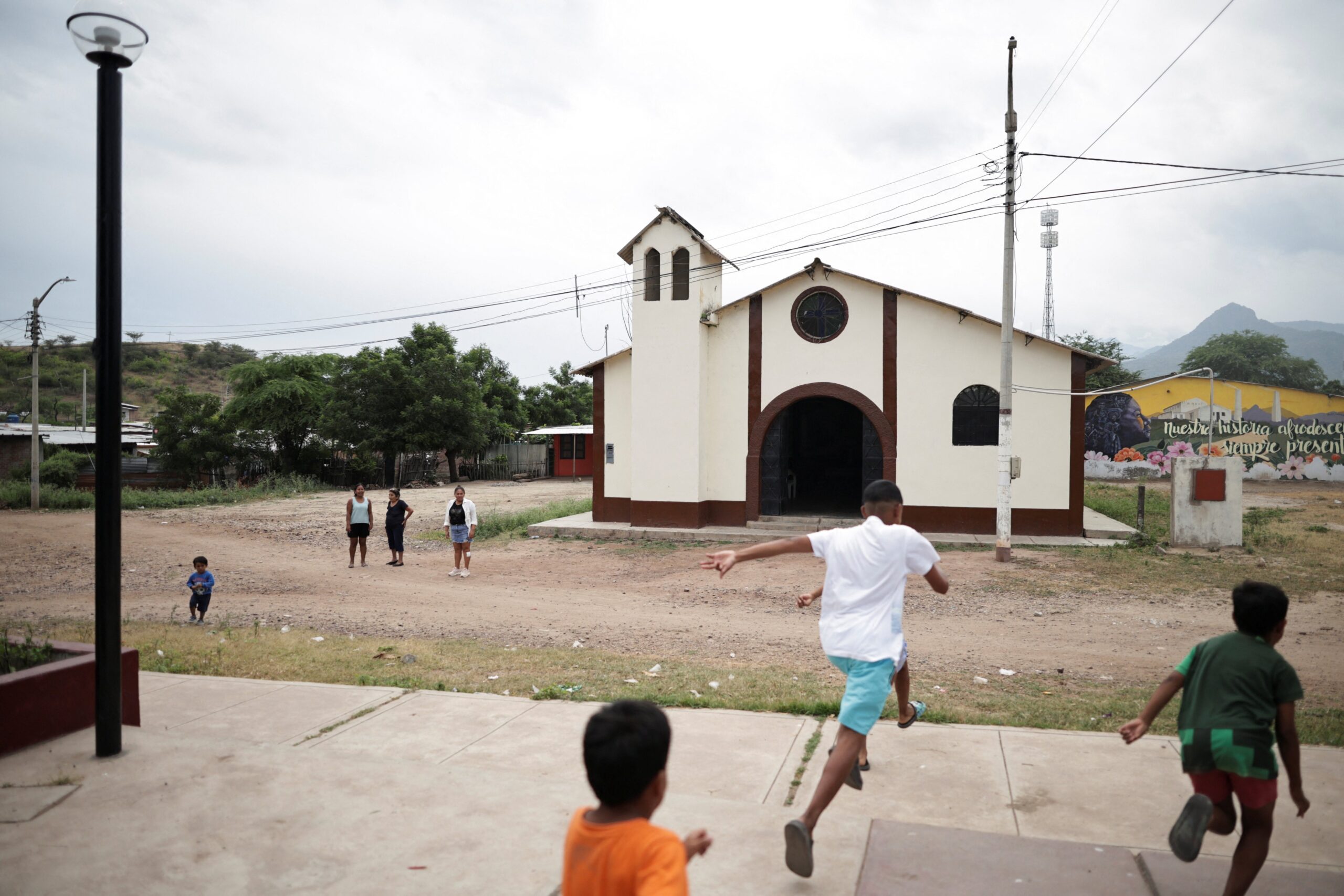 Children play in front of the Chapel Santa Rosa Cruz Pampa in Yapatera, Peru, May 11, 2025, where then-Father Robert Prevost, now Pope Leo XIV, preached as a young missionary. Pope Leo is likely to visit Uruguay and Argentina in one trip with Peru in late fall 2026. (OSV News photo/Sebastian Castaneda, Reuters)